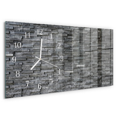Horizontal wall clock Stone structure