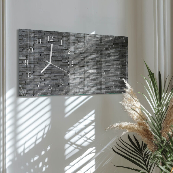 Horizontal wall clock Stone structure