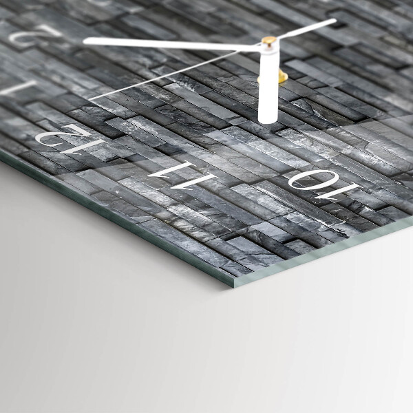 Horizontal wall clock Stone structure