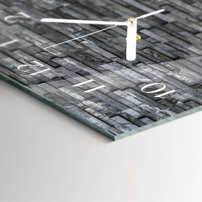 Horizontal wall clock Stone structure