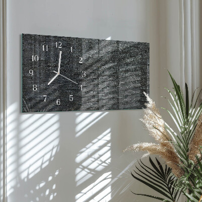 Horizontal wall clock Slate stone