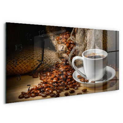 Horizontal wall clock Coffee