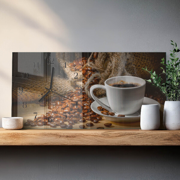 Horizontal wall clock Coffee