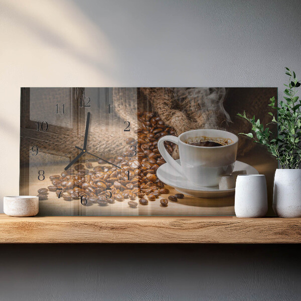 Horizontal wall clock Coffee