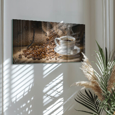 Horizontal wall clock Coffee