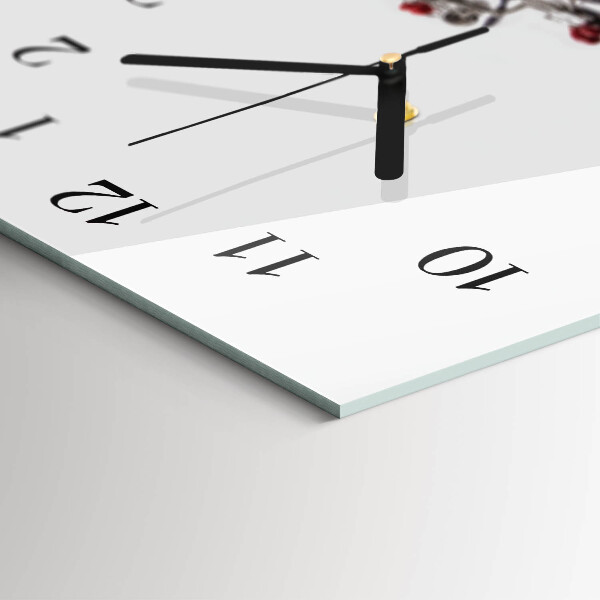 Horizontal wall clock Wine glass