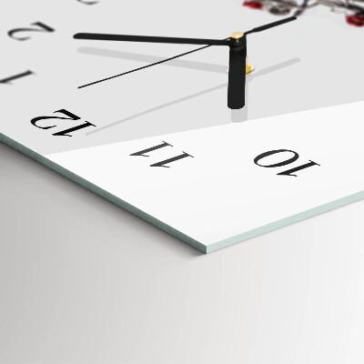 Horizontal wall clock Wine glass