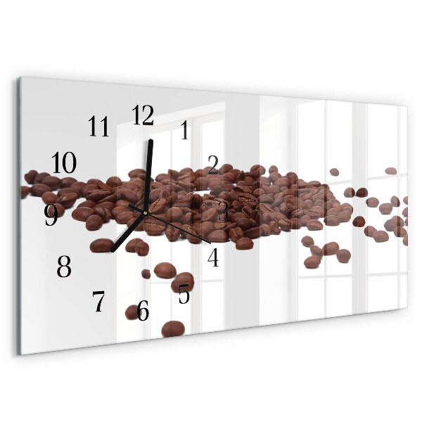 Horizontal wall clock Coffee Beans