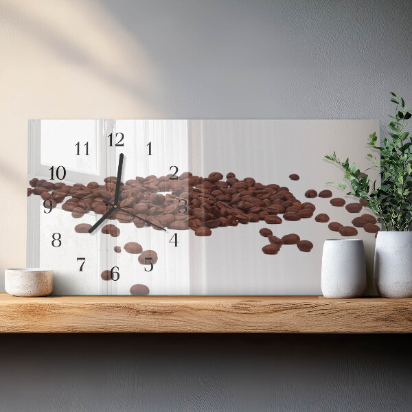 Horizontal wall clock Coffee Beans