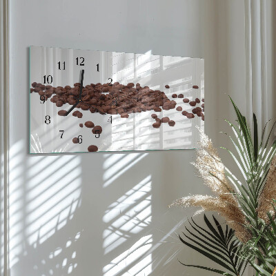 Horizontal wall clock Coffee Beans
