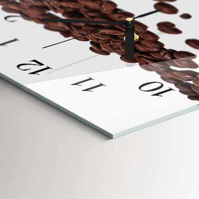 Horizontal wall clock Coffee Beans