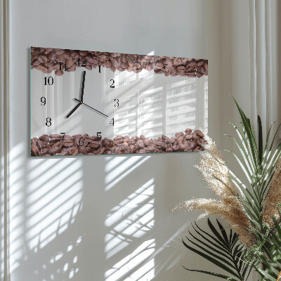 Horizontal wall clock Coffee Beans