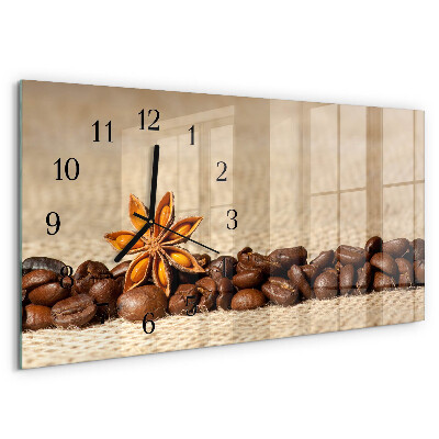 Horizontal wall clock Coffee Beans