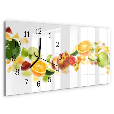 Horizontal wall clock Fruit mix
