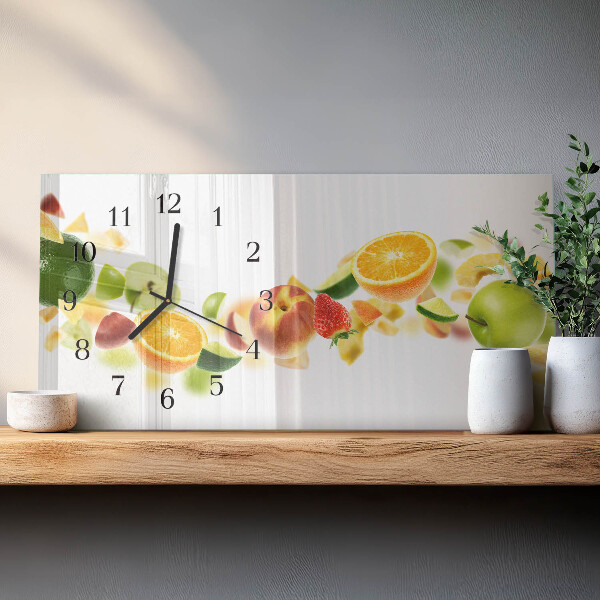 Horizontal wall clock Fruit mix
