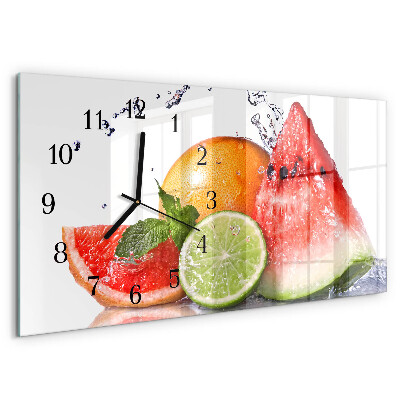 Horizontal wall clock Juicy fruit