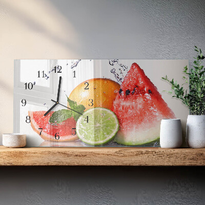 Horizontal wall clock Juicy fruit