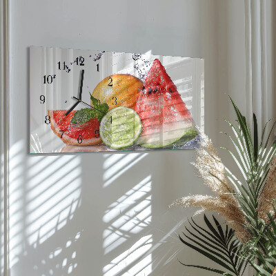Horizontal wall clock Juicy fruit