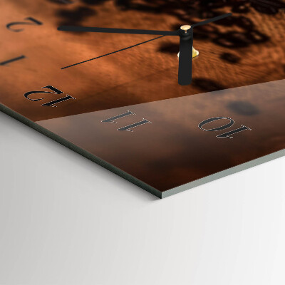 Horizontal wall clock Hot coffee