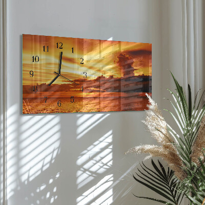 Horizontal wall clock West