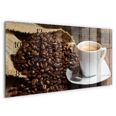 Horizontal wall clock Coffee
