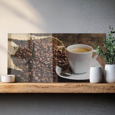 Horizontal wall clock Coffee