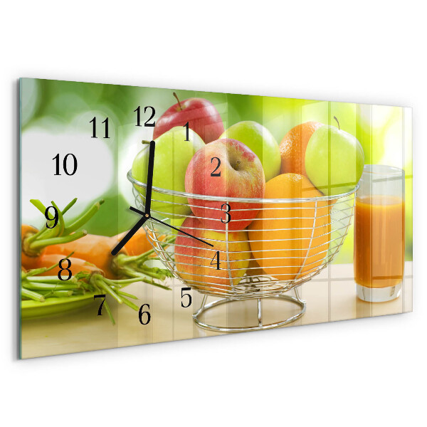 Horizontal wall clock Fruit and juice