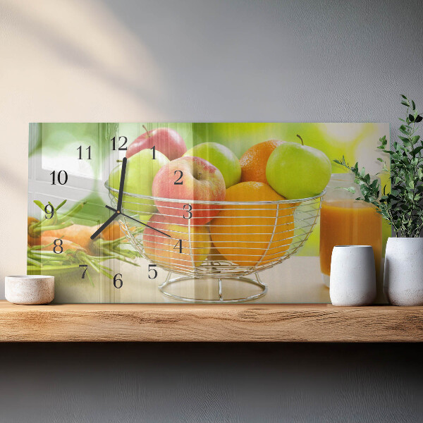 Horizontal wall clock Fruit and juice