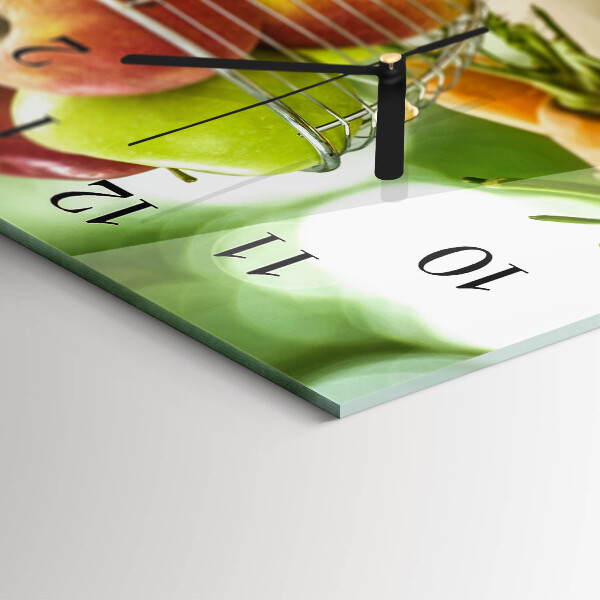 Horizontal wall clock Fruit and juice