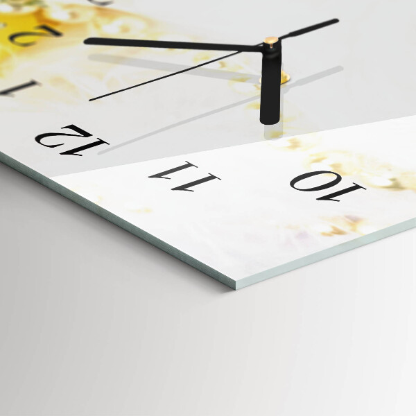 Horizontal wall clock Flowers