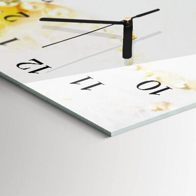 Horizontal wall clock Flowers