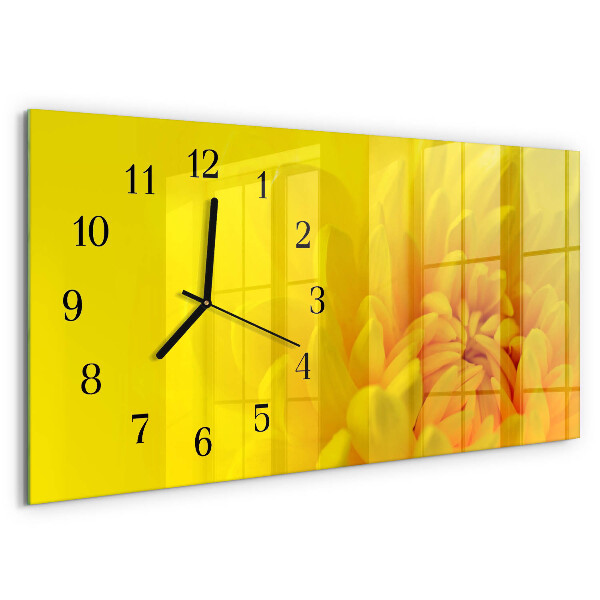 Horizontal wall clock Flower