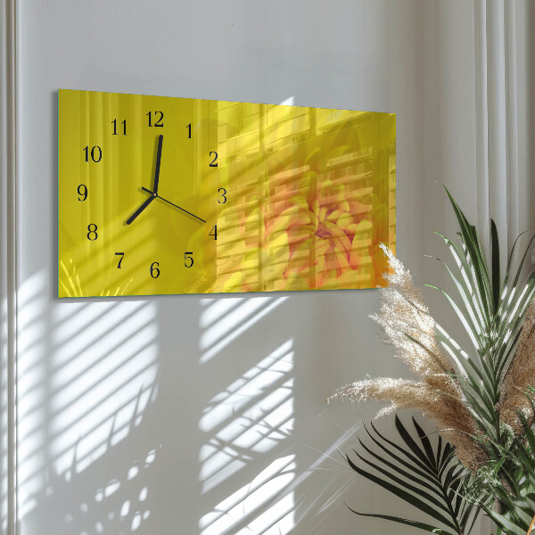 Horizontal wall clock Flower