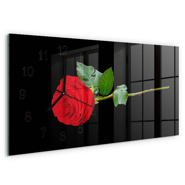 Horizontal wall clock Rose