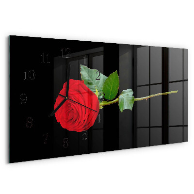 Horizontal wall clock Rose