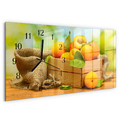 Horizontal wall clock Apricots