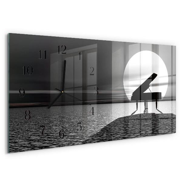 Horizontal wall clock Piano