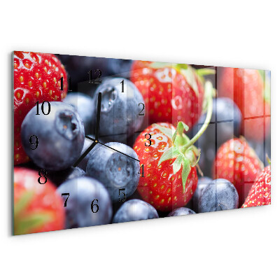 Horizontal wall clock Forest fruits