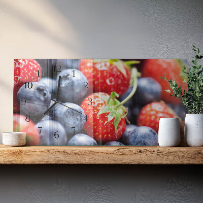 Horizontal wall clock Forest fruits