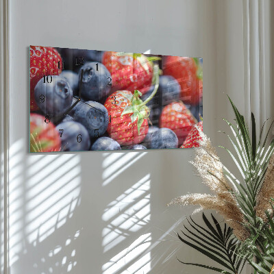 Horizontal wall clock Forest fruits