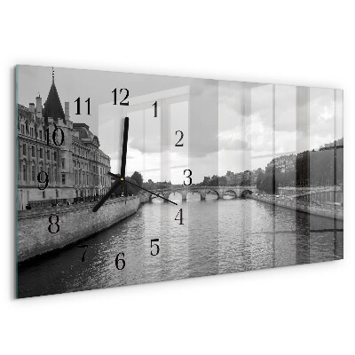 Horizontal wall clock Bridges of Paris