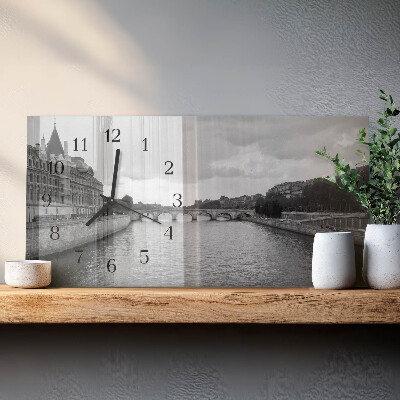 Horizontal wall clock Bridges of Paris