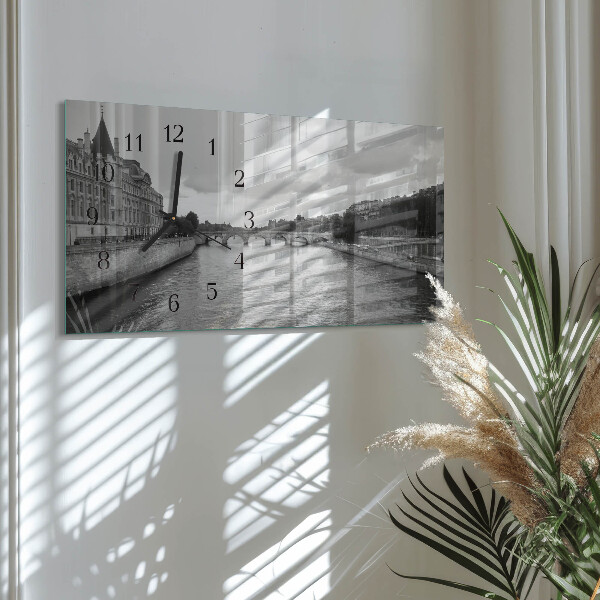 Horizontal wall clock Bridges of Paris