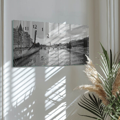 Horizontal wall clock Bridges of Paris