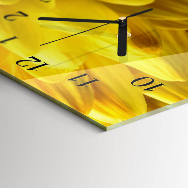 Horizontal wall clock Chrysanthemum