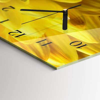 Horizontal wall clock Chrysanthemum