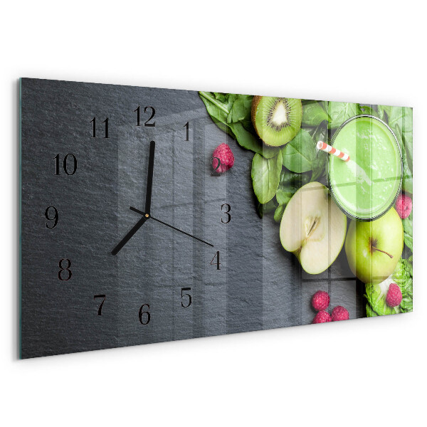 Horizontal wall clock Fruit smoothie