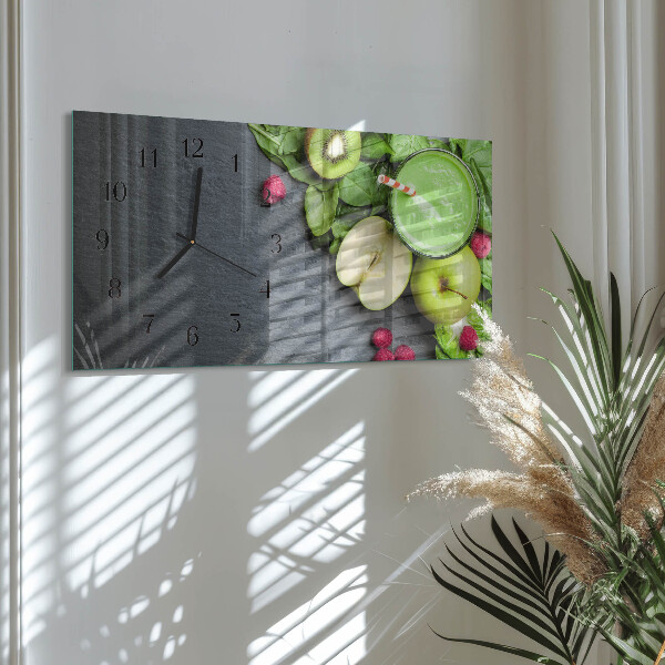 Horizontal wall clock Fruit smoothie