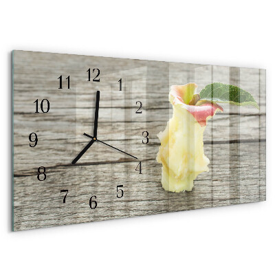 Horizontal wall clock Apple core
