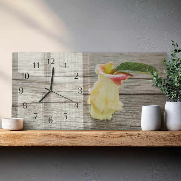 Horizontal wall clock Apple core